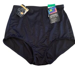 Bali Black Tummy Control Shapewear Briefs Size L NWT